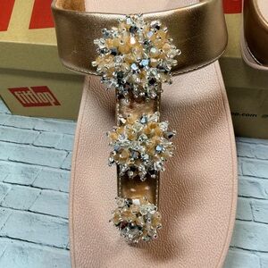 Fitflop Gold Beaded Sandals